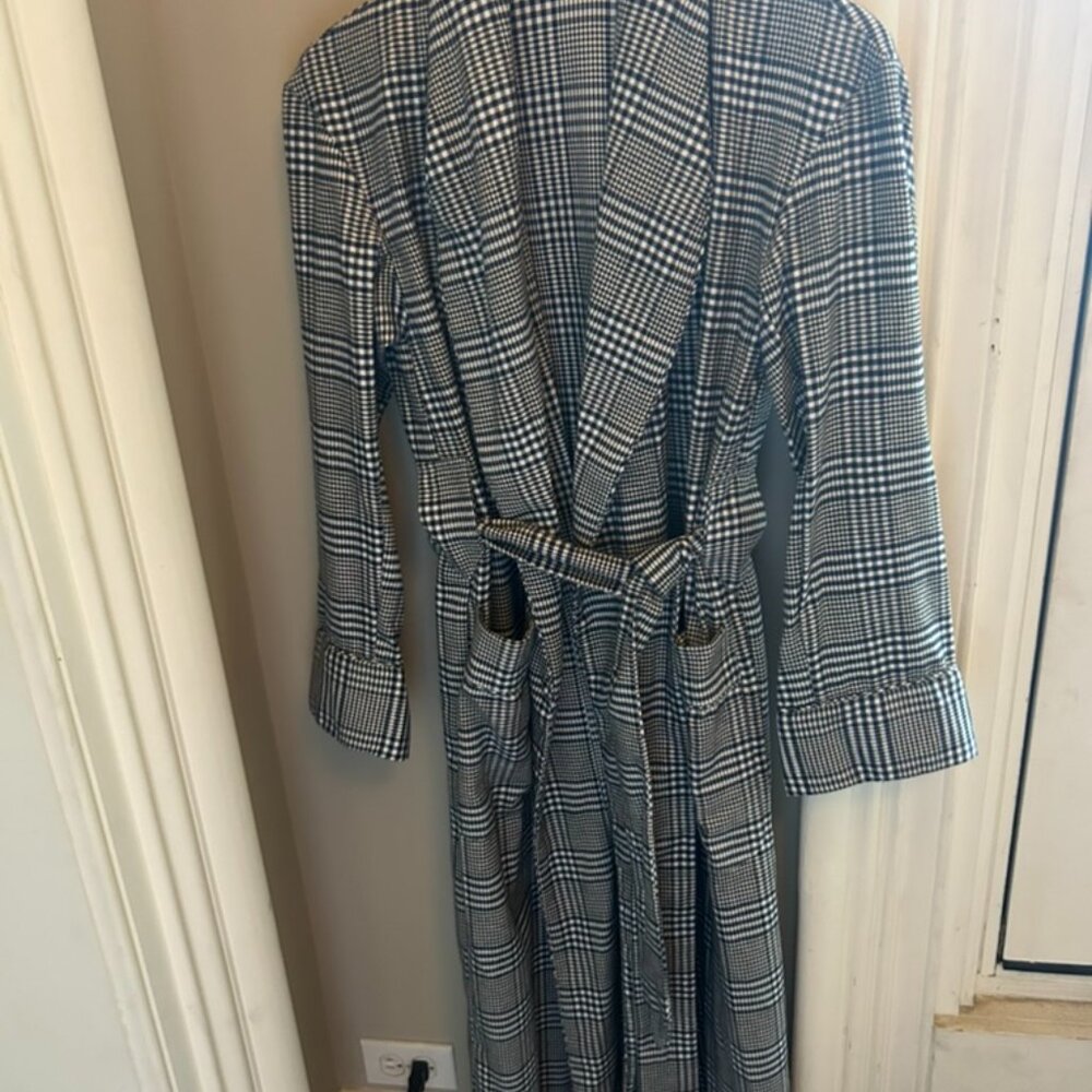 Emma Wilson Men's/Unisex Robe, Made in England, Brushed Cotton, Small